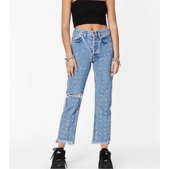 Carmar Emilia Astra Rhinestone Straight Leg Jeans - Picture 1 of 15